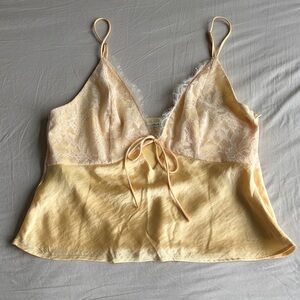 Abercrombie & Fitch Yellow Lace Cami Top